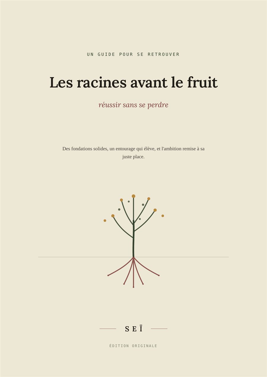 Couverture du livre Les racines avant le fruit, de Seï.